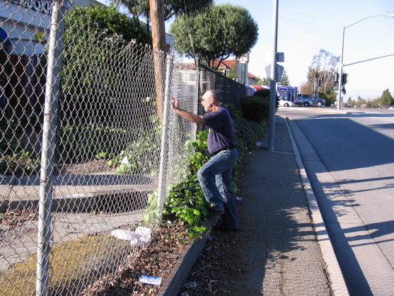 Man would need to climb fence to get to ... 