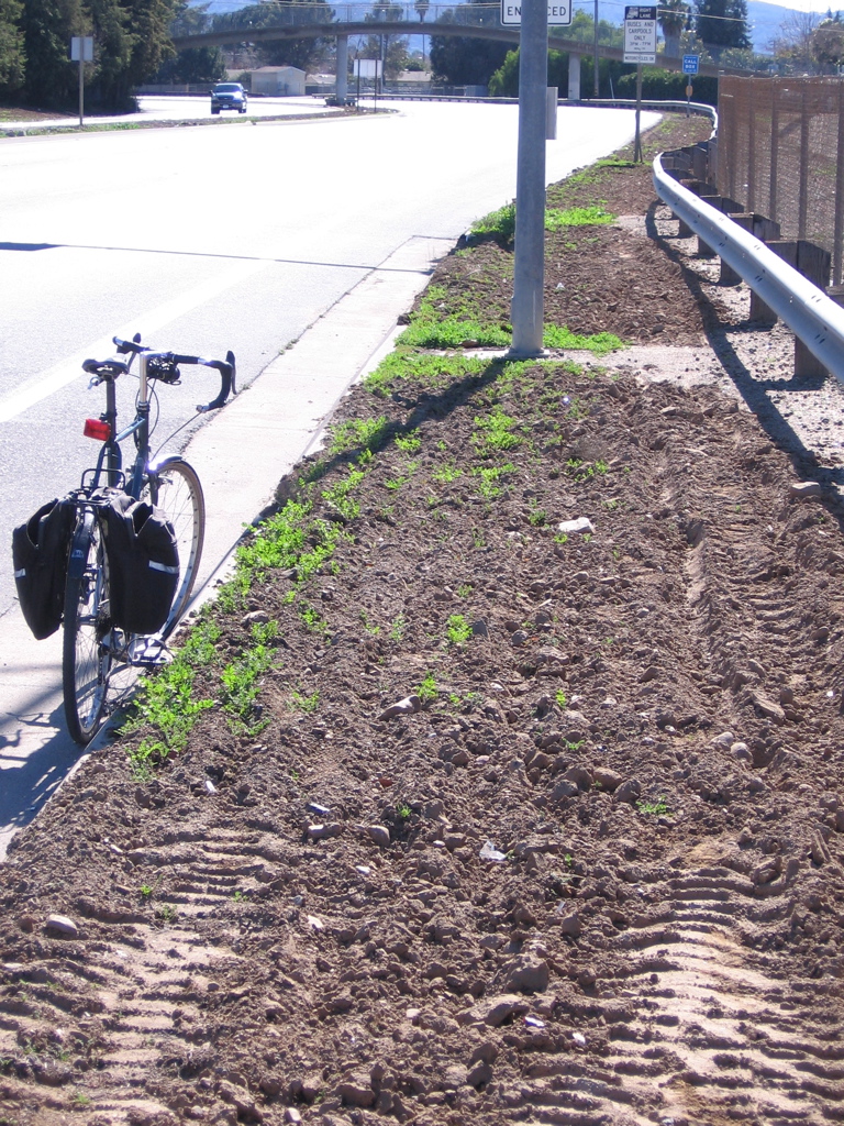 Plowed path.