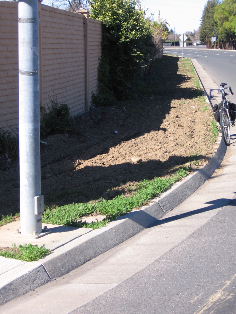 Plowed path.
