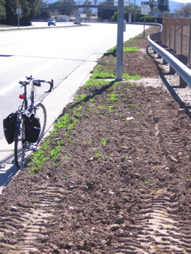 Plowed path.