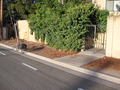 Pedestrian entrance to condos (Santa Clara Redwoods).